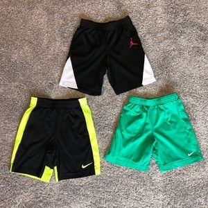 3 boys shorts 2 Nike, 1 Jordan shorts bundle